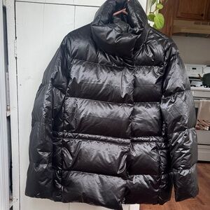 Lands' End Black Puffer Jacket